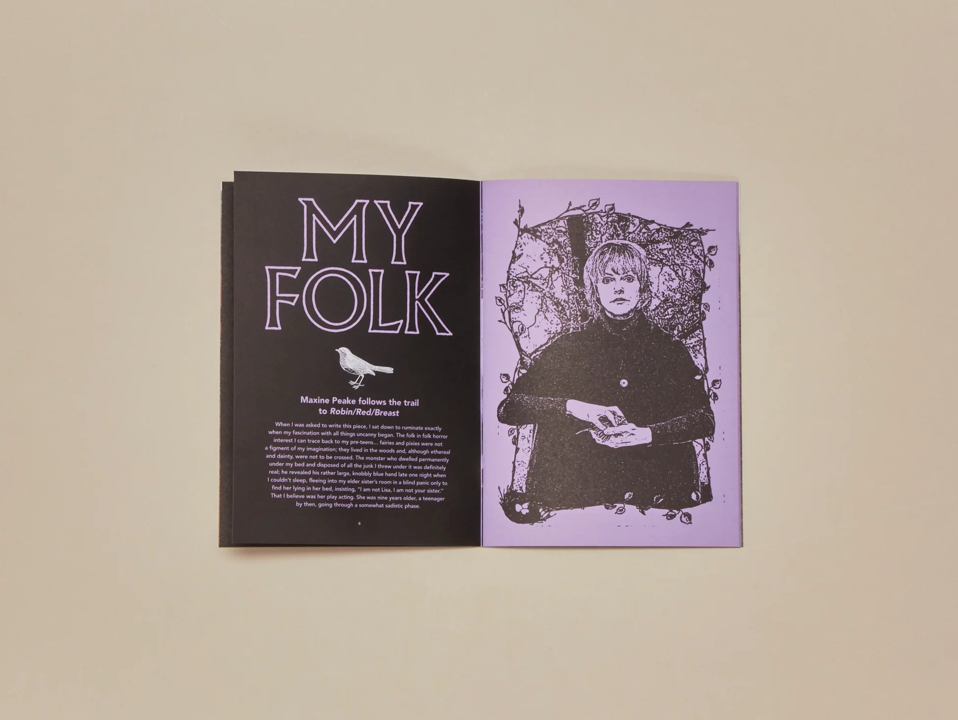 Weird Walk Zine Issue 8 interior – My Folk by Maxine Peake