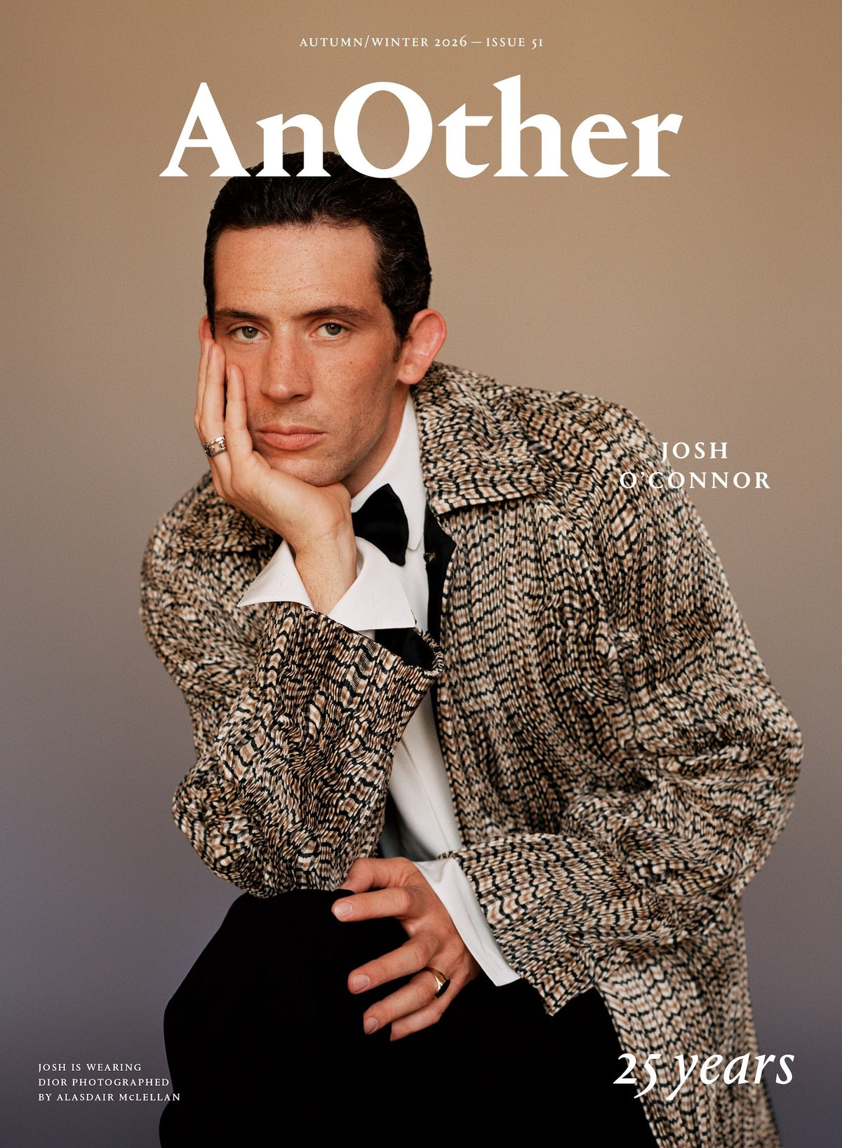 AnOther Magazine Issue 51 cover — Josh O'Connor in Dior